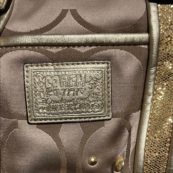 👜 Coach Poppy Signature Graffiti Glam Tote / Shoulder Bag Y2K - Picture 2 of 13